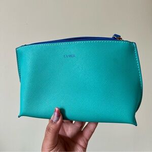LA MER Turquoise Green Small Travel Organization Jewelry Makeup Skincare Pouch